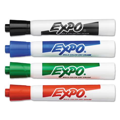 EXPO Dry Erase Markers, Bullet Tip, Assorted, 4/Set - Walmart.com ...