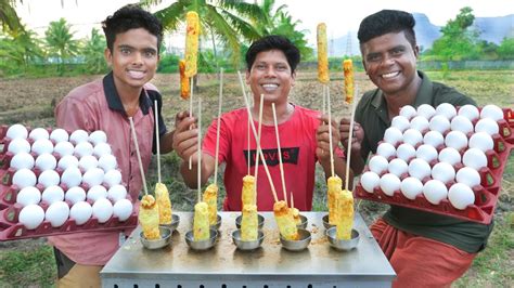 EGG ROLL KULFI | Yummy Egg Kulfi Recipe | Bread Egg Roll Making ...