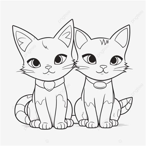 Two Cats Drawing