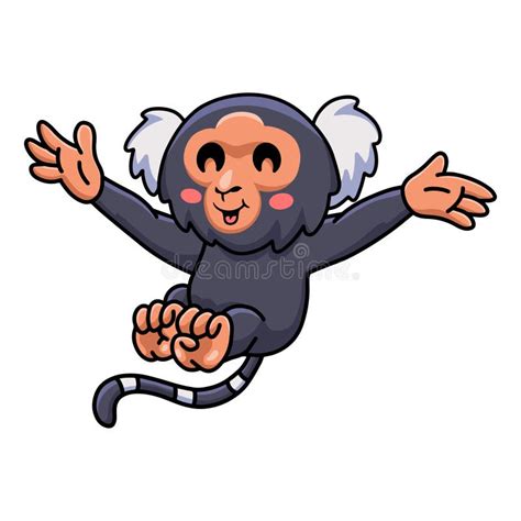 Cute Pygmy Marmoset Monkey Cartoon Posing Stock Vector - Illustration ...