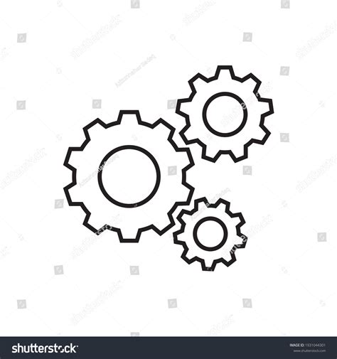 Cog Icon Design Vector File Stock Vector (Royalty Free) 1931044301