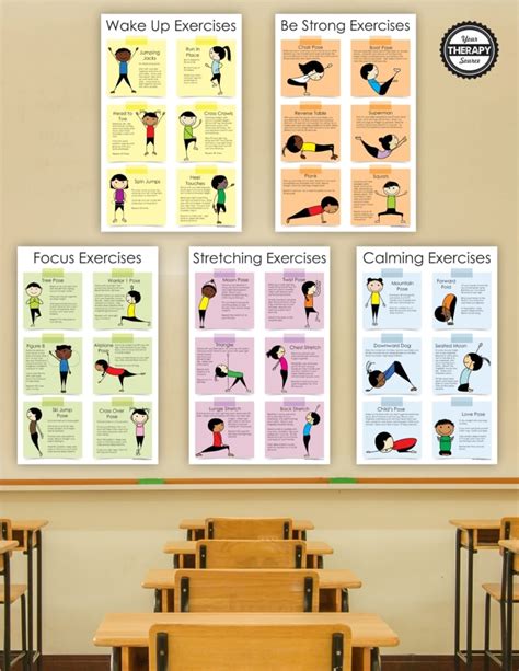 Exercise Posters for Kids - Printed - Your Therapy Source