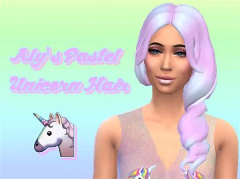 Sims 4 Hairs ~ The Sims Resource: Pastel Unicorn Hair recolored by AlyTheDoggy