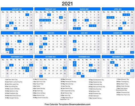 2021 Calendar