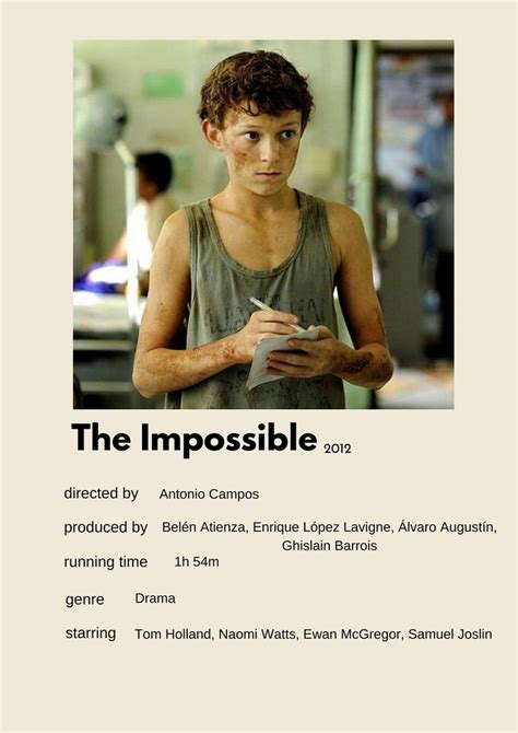 The Impossible Tom Holland Polaroid poster en 2024 | Peliculas para jovenes, Peliculas ...