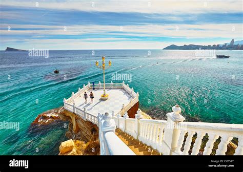 Mediterranean balcony viewpoint. Benidorm. Alicante. Valencia Stock Photo, Royalty Free Image ...