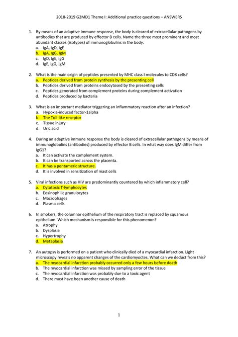 2018-2019 MD1 Theme I - Test exam questions 2 with answers - additional - 2018 -2019 G2MD1 Theme ...