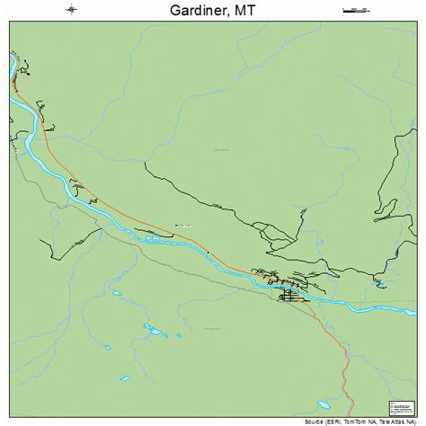 Gardiner Montana Street Map 3029950