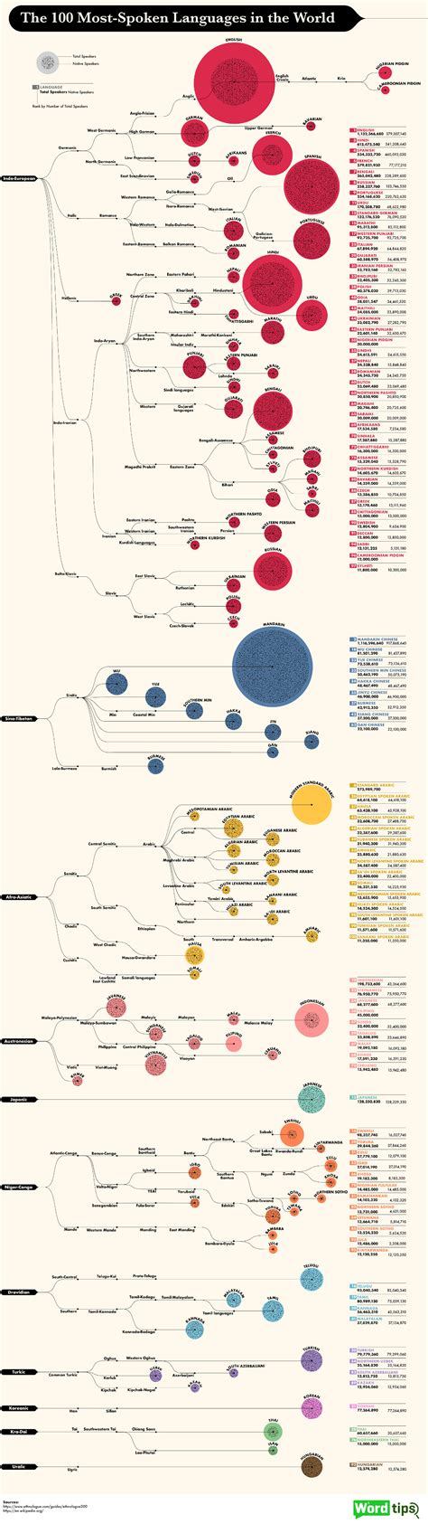 Ranked: The 100 Most Spoken Languages Worldwide