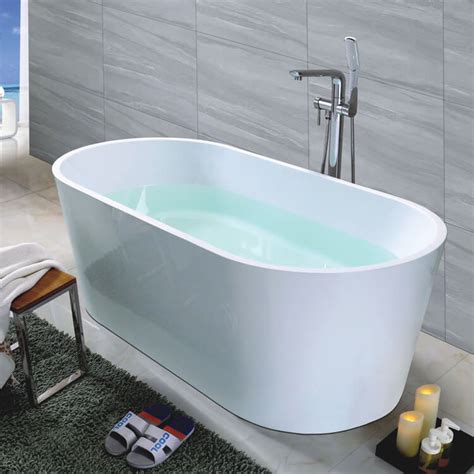 Portable Bathtub,70 Inch Oval Acrylic Portable Bathtub for Adult