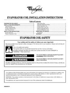 EVAPORATOR COIL INSTALLATION INSTRUCTIONS / evaporator-coil ...