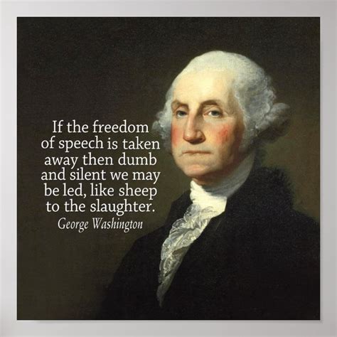 George Washington Quote on Freedom of Speech Poster | Zazzle