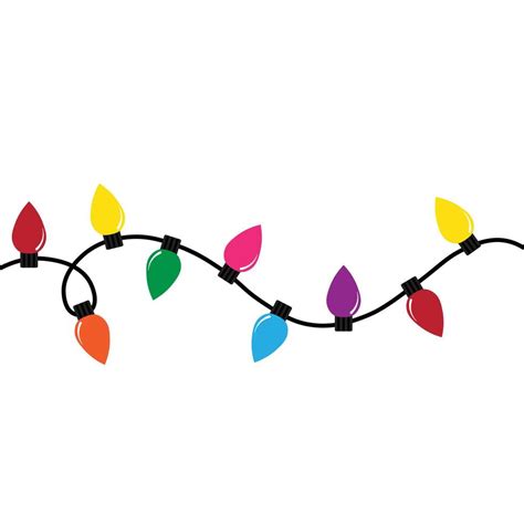 Christmas lights string isolated on white background vector 9469278 Vector Art at Vecteezy