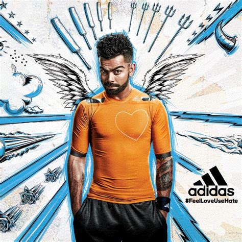 Adidas featuring Virat Kohli in their new ad campaign #FeelLoveUseHate ...