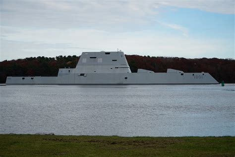 USS Michael Monsoor departs the Bath Iron Works shipyard. | Flickr