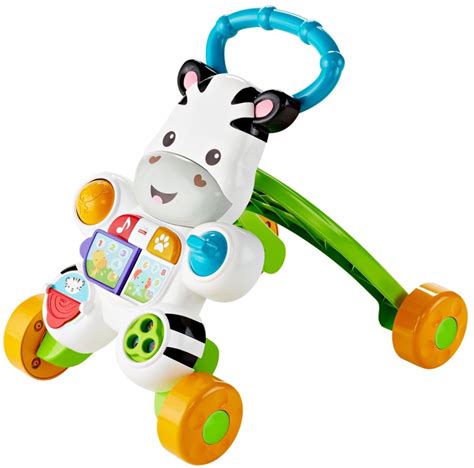 Fisher-Price Learn with Me Zebra Walker, musical baby activity and walking toy with learning ...