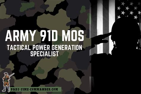 Army 91D MOS: Tactical Power Generation Specialist