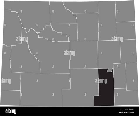 Black highlighted location map of the Albany County inside gray administrative map of the ...