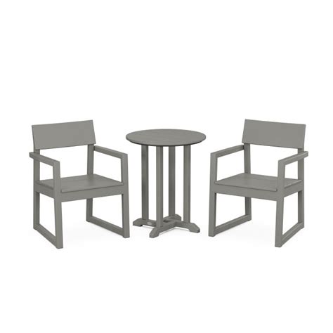 POLYWOOD® EDGE 3-Piece Round Dining Set - PWS1297-1