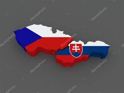 Czech Republic and Slovakia. map. Stock Photo by ©Tatiana53 47081573