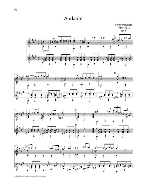 Andante - Full Score by Pietro Pettoletti Sheet Music for Performance ...