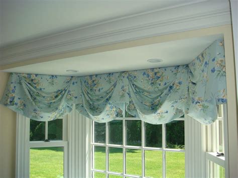 Swag Valance for Bay window | Bay window, Curtains living room, Bay window curtains living room