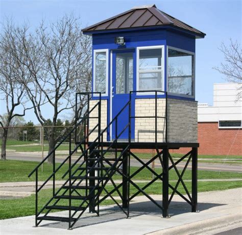 Elevated Security Booth 0090-C - Guard Booth, - Portable Guard Booth ...