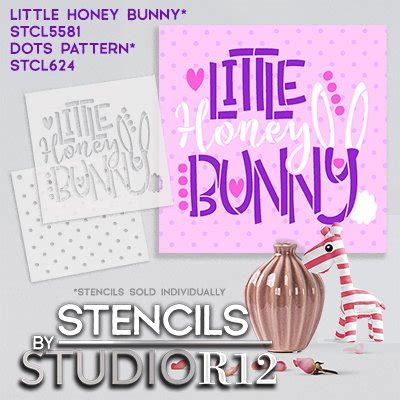 Little Honey Bunny Spring & Easter Stencil by StudioR12 | STCL5581 – StudioR12 Stencils