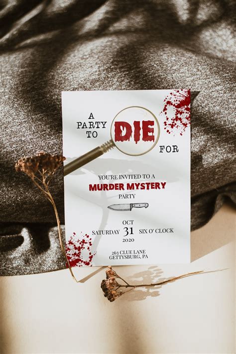 Murder Mystery Party Invitation - Murder Mystery Dinner Party Invitati ...