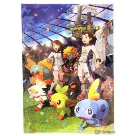 Pokemon Center 2019 Galar Pokemon League Drednaw Gossifleur & Friends A4 Size Clear File Folder ...