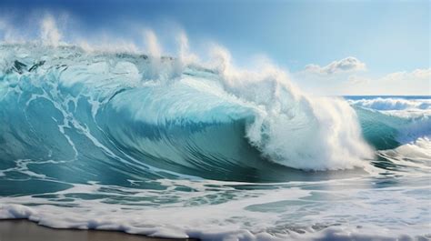 Premium AI Image | blue ocean surfing wave