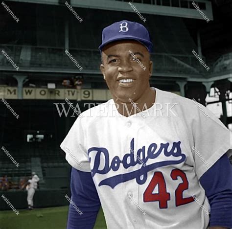 DA101 Jackie Robinson Brooklyn Dodgers Pose Colorized Photo | Jackie robinson, Colorized photos ...