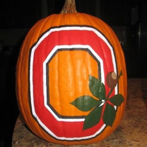 PUMPKINS My freehandedly painted block O pumpkin. OH-IO | Ohio state ...