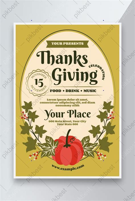 Thanksgiving Flyer Template | AI Free Download - Pikbest