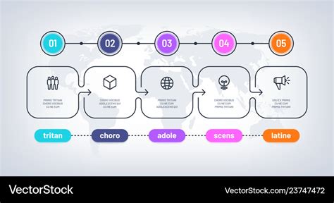 Business flowchart timeline with milestone steps Vector Image