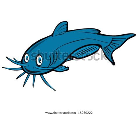 Vector Blue Catfish Stock Vector (Royalty Free) 18250222