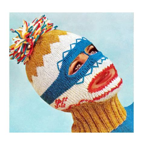 Vintage Knitting Pattern 1960s Ski Mask Balaclava Dickey Helmet Mens ...