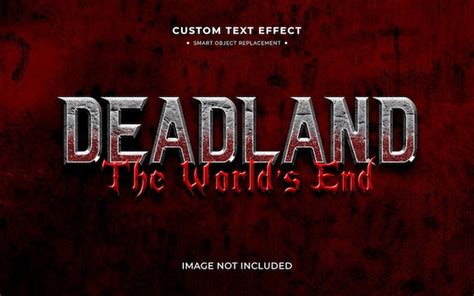 Free PSD | Horror video game 3d text style effect