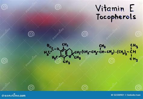 Vitamin E, Formula, Vitamins Stock Image - Image of vegetables ...