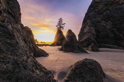 Sunset at Point of the Arches, Olympic National Park - Andy Porter Images