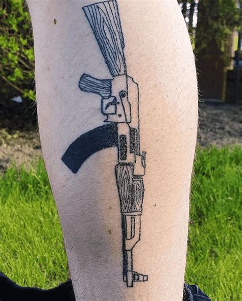 Ak 47 Gun Tattoo Designs