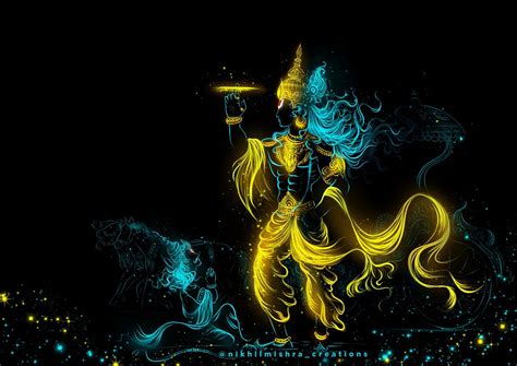 Shri Krishna Geeta updesh Digital artwork , Nikhil Mishra | Whatsapp videos