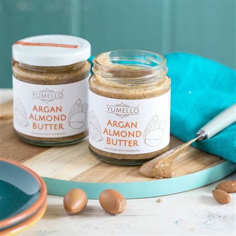 set of two superfood argan almond butter jars by yumello | notonthehighstreet.com