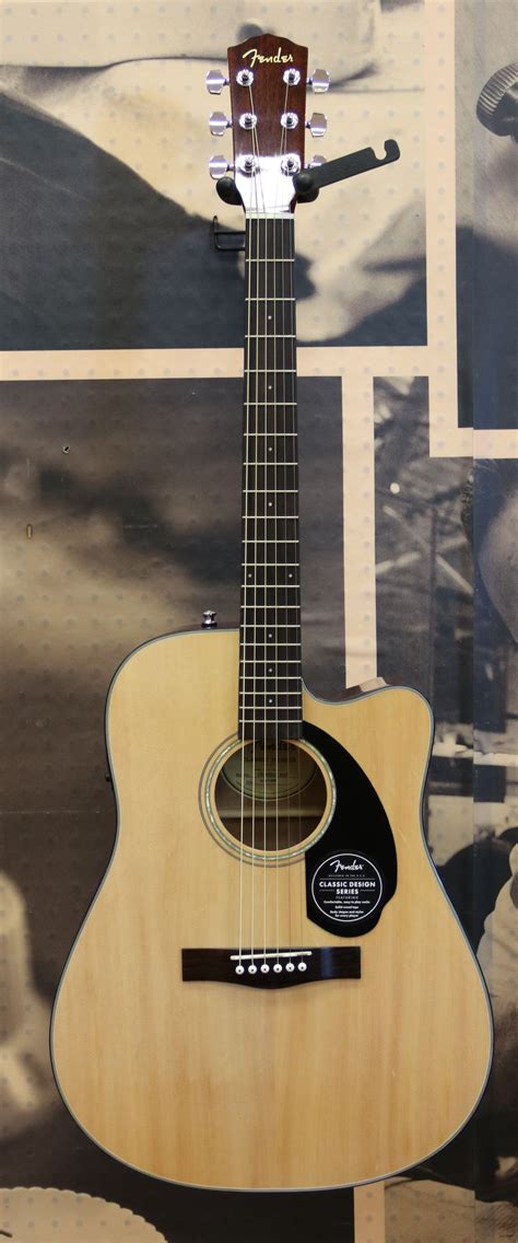 Fender CD-60SCE Dreadnought Acoustic-Electric Guitar - Natural | eBay