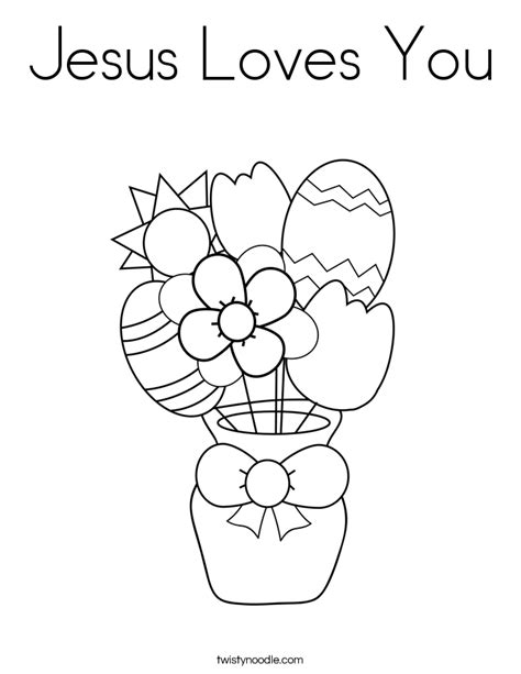 Jesus Loves You Coloring Page - Twisty Noodle