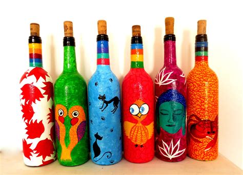 Pyjama Party Studio: Recycle.Reuse.Rehydrate-hand-painted bottles