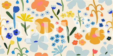 Kids Florals Wallpaper - Floral Pattern for Children's Room | Happywall