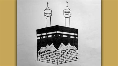 How To Draw Kaaba With Pencil Kaaba Drawing Tutorial Menggambar | Porn ...