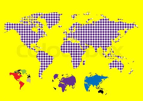 World map of vector | Stock vector | Colourbox