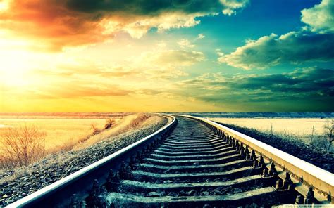 Endless Journey: Railroad HD Wallpaper